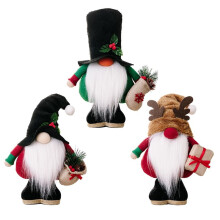 Gnome Juldekorationer 3-Pack, Jultomtar Plysch Handgjorda Jultomte Tomte Rendekorationer