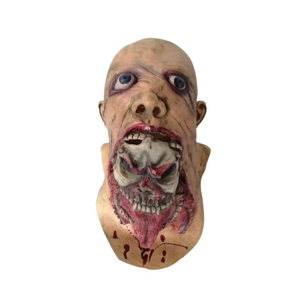 Tauoh Halloween Zombie Mask Props Grudge Hedging Zombie Mask Realistic Masquerade Halloween Mask Long Hair Scary