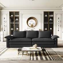 3-Seater Chenille Modern Sofa, Comfortable Home Lounge Sofa