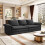 3-Seater Chenille Modern Sofa, Comfortable Home Lounge Sofa 3