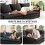 3-Seater Chenille Modern Sofa, Comfortable Home Lounge Sofa 7
