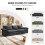 3-Seater Chenille Modern Sofa, Comfortable Home Lounge Sofa 9