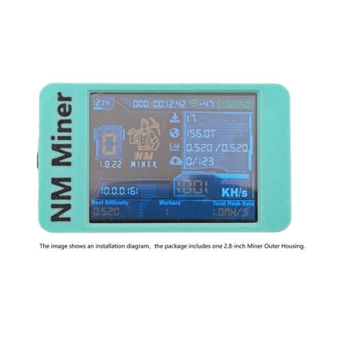 NMMiner Nerdminer+ Impressão 3D: Carcaça Externa para Minerador ESP32 Compatível com Placas-Mãe de Tela Inteligente de 2,8 Polegadas 1