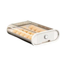 Egg Storage Box Odor-Proof Egg Rack Stackable Egg Rack Organizer for Refrigerator with Auto Rolling Feature B