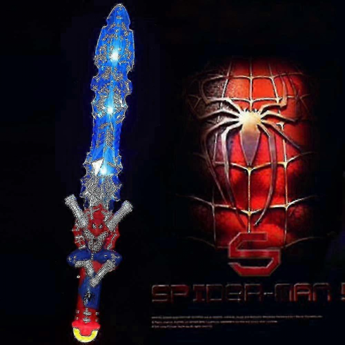 Παιχνίδι με Ήχο Spiderman Super Hero Sword 2025 2024 με Φώτα LED για Αγόρια & Κορίτσια Γρήγορη 1