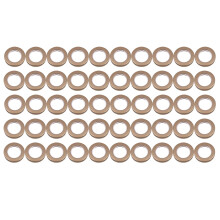 Pacote com 50 Ilhós para Cortinas, Diâmetro Interno de 43 mm, Anéis para Ilhós de Cortina, Anel Romano de Baixo Ruído em Nanoescala (Café)