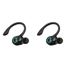 2X S10 Earphone Wireless 5.2 Ear-Mounted HIFI Stereo Voice Control Earphones IPX with Microphone,Black