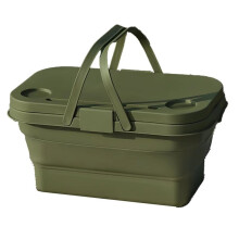 Foldable Storage Basket Set, Wilderness Picnic Basket, Compact Camping Box for Outdoor Picnics B