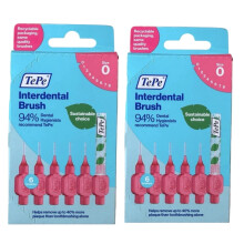 2x Pack Of 6 Tepe Interdental Brush Size 0 Colour Pink