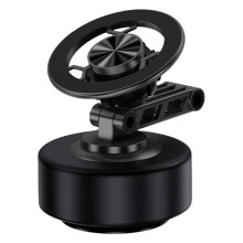 Magnetic Vacuum Car Mount Phone Holder Vacuum Suction Cup Car Phone Stand Folding Mobile Phone Stand Black