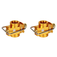 2X Camping Gas Saver Gas Converter Shifter Refill Flat Tank Conversion Adapter Camping Gas Adapter Valve,Gold