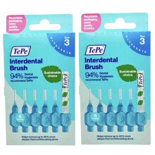 2x TePe Dental Easypick Interdental 6x Brush Toothpicks & Case Size 3 (0.6mm)