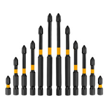 Non-Slip Impact Batch Stark Magnetisk Skruv med Högt Vridmoment Hårdhet 25/50/65/70/90 Mm/150 mm Skruvmejselbitar Set