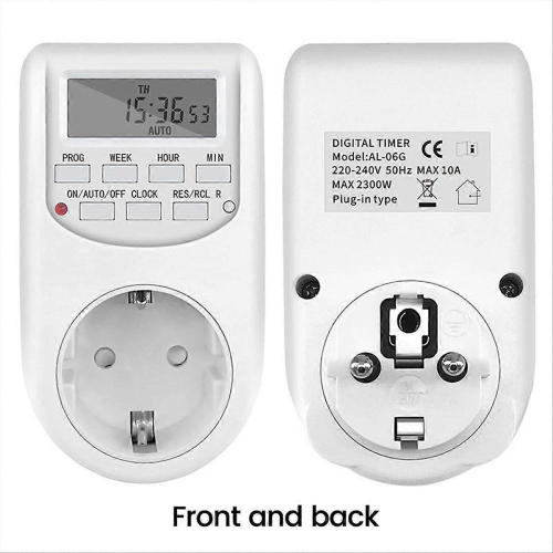 EU Plug Timer Switch Digital Power Socket Energy Saving Adjustable Kitchen Timer Outlet Programmable 1