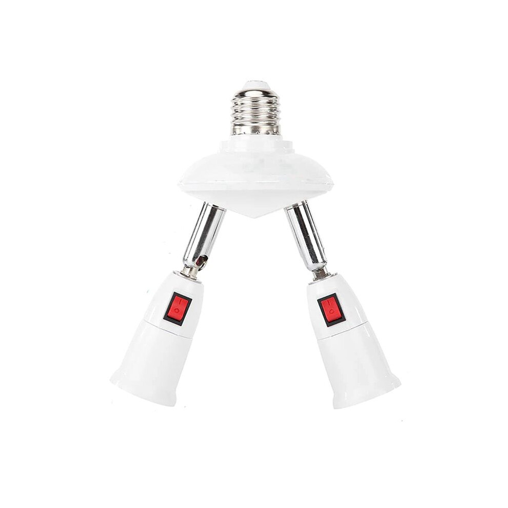 360 Degree Adjustable - 2 In 1 E27 Splitter Socket Adapter. E27 Standard Led Bulb Socket Adapter 6033064685108