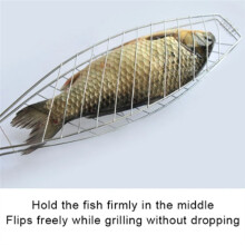 Cesta de Grelhar Peixe para Assar Ao Ar Livre Clipe de Peixe Grelhado Vegetal Flexível Antiaderente Ferramenta de Churrasco Malha Portátil para
