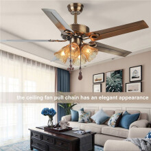 4Pcs Ceiling Fan Pull Chain Set,Bulb and Fan Pattern Pull Chain Extension Fan Pull Chain Pendant 12 Inch (Red Bronze)