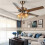 4Pcs Ceiling Fan Pull Chain Set,Bulb and Fan Pattern Pull Chain Extension Fan Pull Chain Pendant 12 Inch (Red Bronze) 4