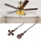 4Pcs Ceiling Fan Pull Chain Set,Bulb and Fan Pattern Pull Chain Extension Fan Pull Chain Pendant 12 Inch (Red Bronze) 5