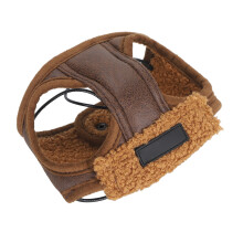 Morbido Cappello da Aviazione per Cani con Cerchietti, Regolabile 48cm in Pelle PU e Cashmere