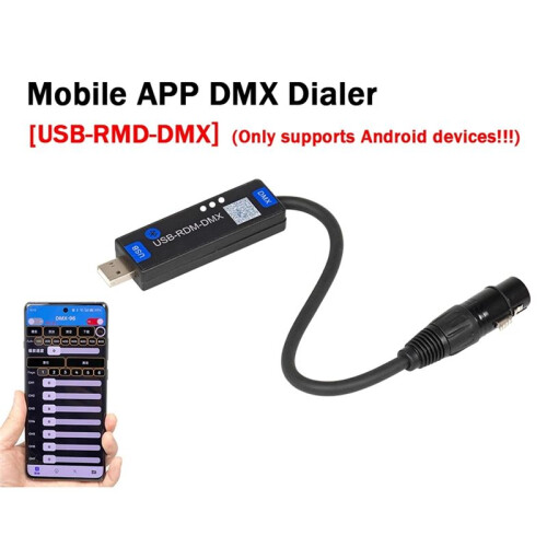 DMX512 USB-RMD-DMX Mobile App DMX Dialer Stage Light Wireless  DMX Controller Only Supports for Android Devices 2