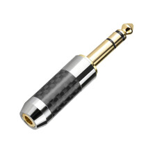 6.35mm to 4.4mm Converter Connectors Carbon Fiber Adapter for Electric Pianos, Amplifiers, Mixing Consoles