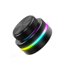 Clavier à Double Mode et Double Molette avec Éclairage RGB, Molette D'Inversion de Direction,  à Bouton Unique et Molette de Volume, Noir