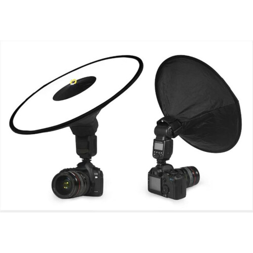 Universal 44cm Round Flash Softbox Portable Foldable Style Speedlite Diffuser Reflector Strap for Camera Flash 1