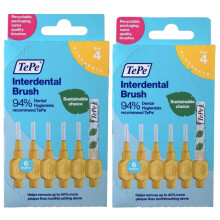 2x Pack Of 6 Tepe Interdental Brush Size 4 Yellow