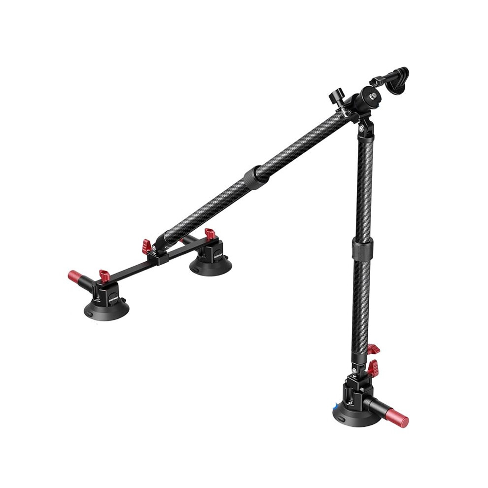 Triple Suction Cup Car Mount Kit, Carbon Fiber Camera Mount With Action Camera Adapter Compatible With 6031092589023