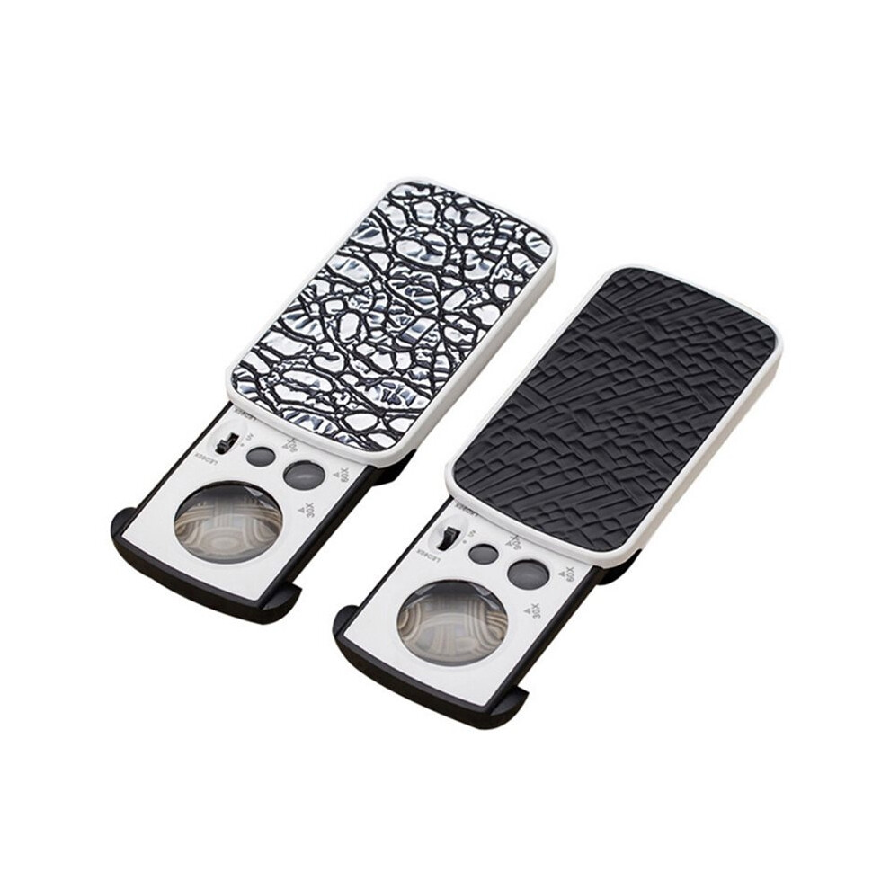 Photos - Other Office Equipment 2pcs Multifunction 30X 60X 90X Pocket Magnifier with LED UV Light Portable Folding Jewelry Loupe with Illuminated Lenses