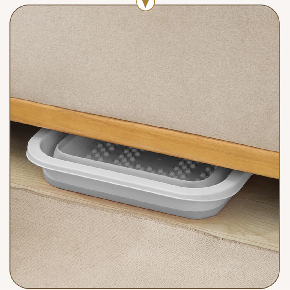 Foldable Silicone Foot Bath Basin, Large Capacity, Grey, Eco-Friendly 4931385992955