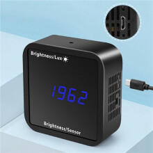 2X Tuya WIFI Light Sensor Brightness Detector com Temperature Humid Detection Display Home Security Linkage