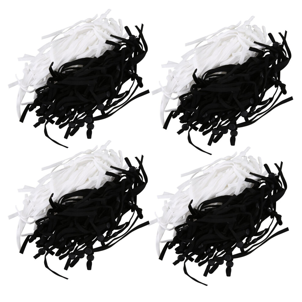 400 Pcs Sewing Elastic Band Cord With Adjustable Buckle Stretchy Mask Earloop Lanyard Earmuff Rope Diy Making Supplies 4711072760476