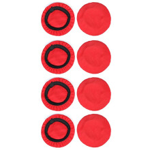 4 Paires de Coussinets D'Oreille Élastiques de 8 cm, Housses de Casque Extensibles et Lavables, Protections Hygiéniques pour Écouteurs, Rouges