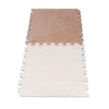 10 piezas de alfombrillas de espuma suave para el suelo Camello/Blanco 31x30cm