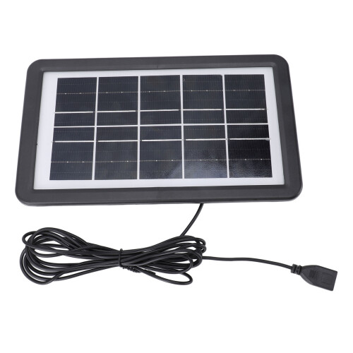 Panel solar IP68 de 26x15x2 cm, cable de 1-5 conectores, camping