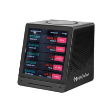 MO01  TV 770KH/S 17W BTC SOLO Minerador de Loterias com Display de Mercado Alto-Falante  Carregador Sem Fio 3 em 1 Plugue UE