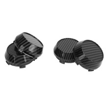 4 Stück 60 mm Radzierblenden aus Kohlefaser-Stil für Fahrzeugfelgen Abdeckkappen