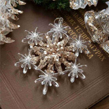 Decorazioni Natalizie Fiocco di Neve Trasparente Farfalla Decorazione Natalizia B