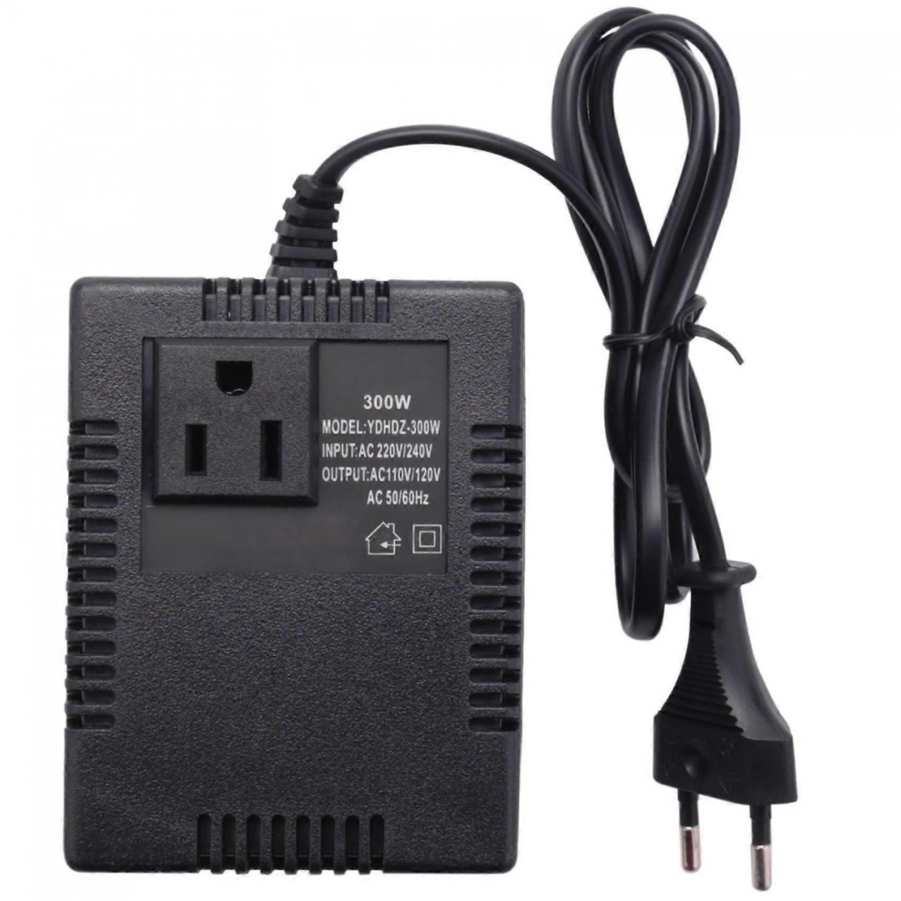 300W 220/240V To 110/120V Ac Travel Voltage Transformer Converter Eu Plug 6083684792366