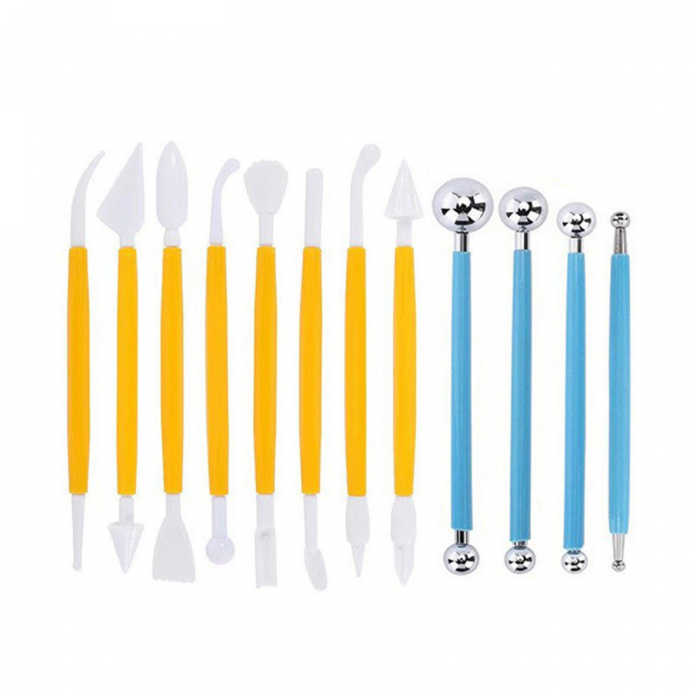 Fondant Cake Tools 12 Pieces Pastry Modeling Tools For Cakes Clays Marzipan 6083684792717