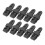 10 pezzi clip per telo 83x30x30 mm plastica nera 1