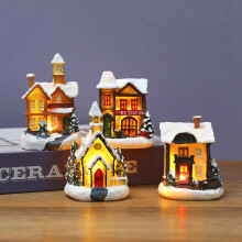 NoëL Lumineux Petite Maison LED LumièRes Chaudes de Style EuropéEn Igloo DéCoration de FenêTre à la Maison DéCoration de NoëL D