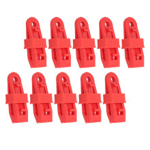 10 Stück Planenclips 83x30x30mm roter Kunststoffclip