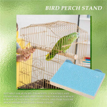 Piattaforma per Posate per Uccelli Piattaforma nel Legno Naturale Parco Giochi Zampe Rettifica Pulita per Animali Lovebirds Ratto Mouse Gabbia