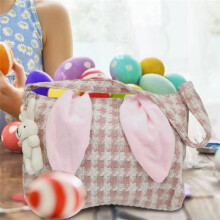 Paashaas Schoudertas Herbruikbare Tote Bag met Rits Modieuze Strandtas Draagbare Casual Tote Bag voor Vrouwen Meisjes
