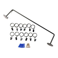 Hanging Multi-Purpose Hanging Rod Iron Ring Clothes Organizer with Hooks Kitchen Bathroom Towel Racks