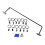 Hanging Multi-Purpose Hanging Rod Iron Ring Clothes Organizer with Hooks Kitchen Bathroom Towel Racks 2