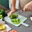 4PCS Kitchen Sorting Cutting Board with Drain Storage Rack,Vegetable & Complementary Food Cutting Boards for Home Use 4